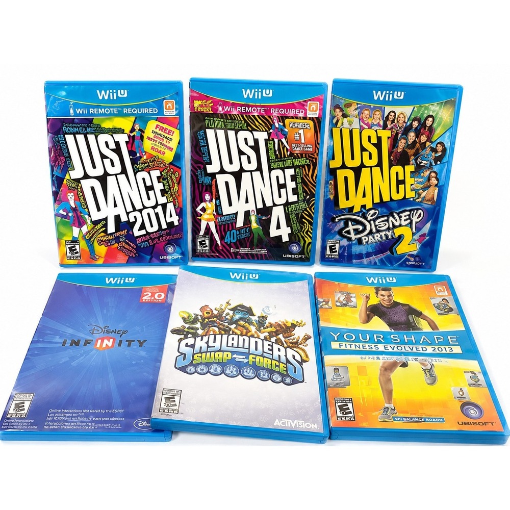 Nintendo Wii U Lot Of 6 Games Just Dance UNTESTED -1541